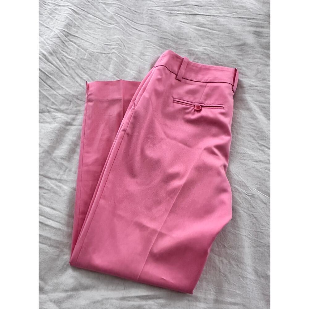 Trina Turk Pink Pleated Ankle Trouser Womens Dress Pants 6